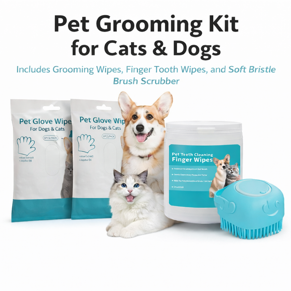 3-in-1 Pet Grooming Kit (Dogs & Cats)