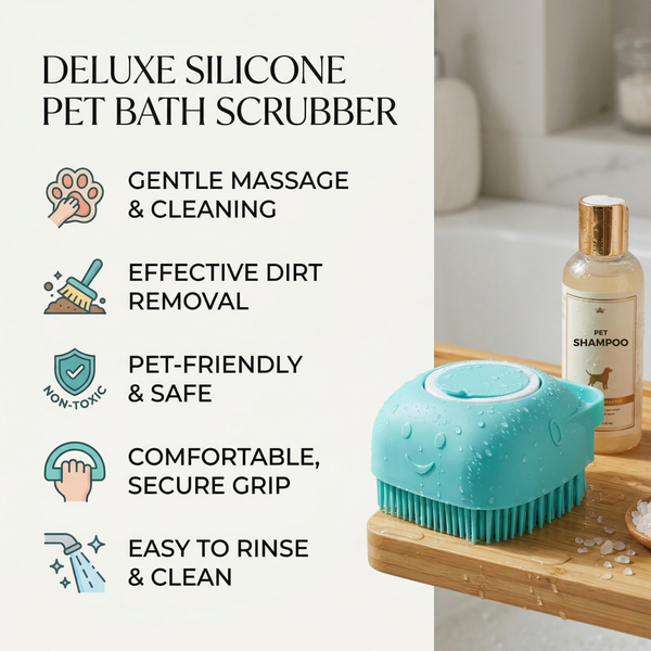 Silicone Pet Bath Brush (Deep Cleaning)